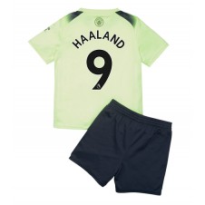Manchester City Erling Haaland #9 Tredjeställ Barn 2022-23 Korta ärmar (+ Korta byxor)